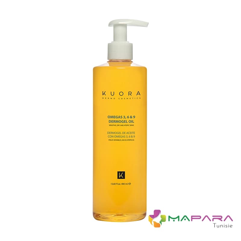 Kuora Dermogel Huile Aux Omégas 3, 6 & 9 Aux Huiles de Soja et d’Amande 400ml