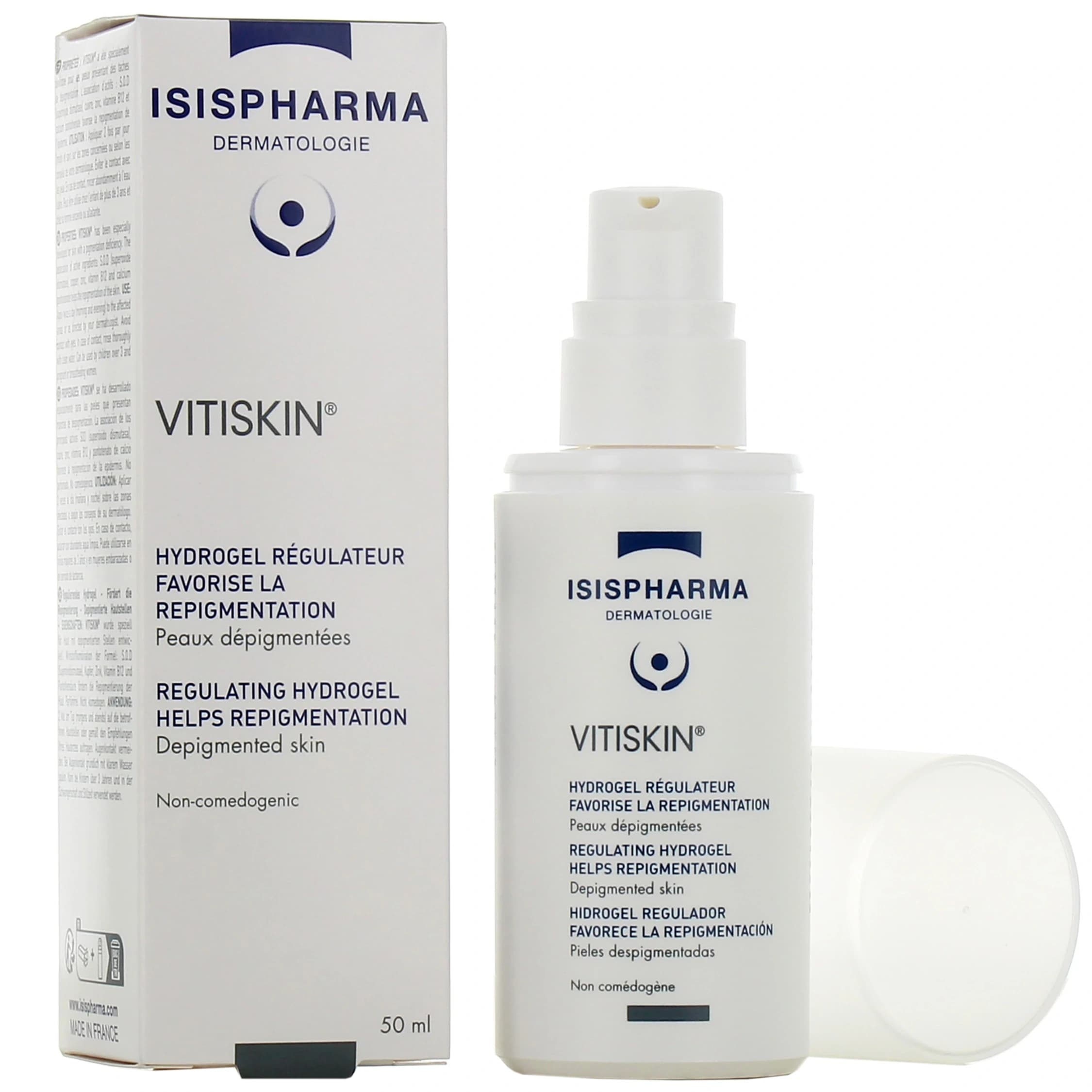 Isispharma Vitiskin Hydrogel Régulateur Peau Dépigmentée 50ml