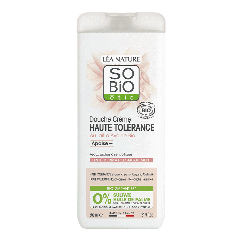 SO BIO Crème Douche Haute tolérance au lait d’Avoine bio 650 ml