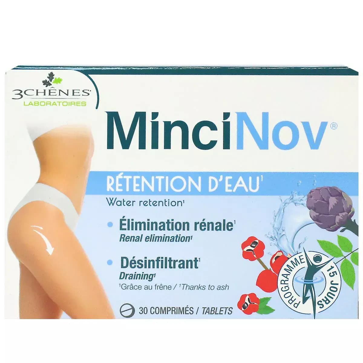 3 Chênes Mincinov Rétention d’eau 30 Comprimés