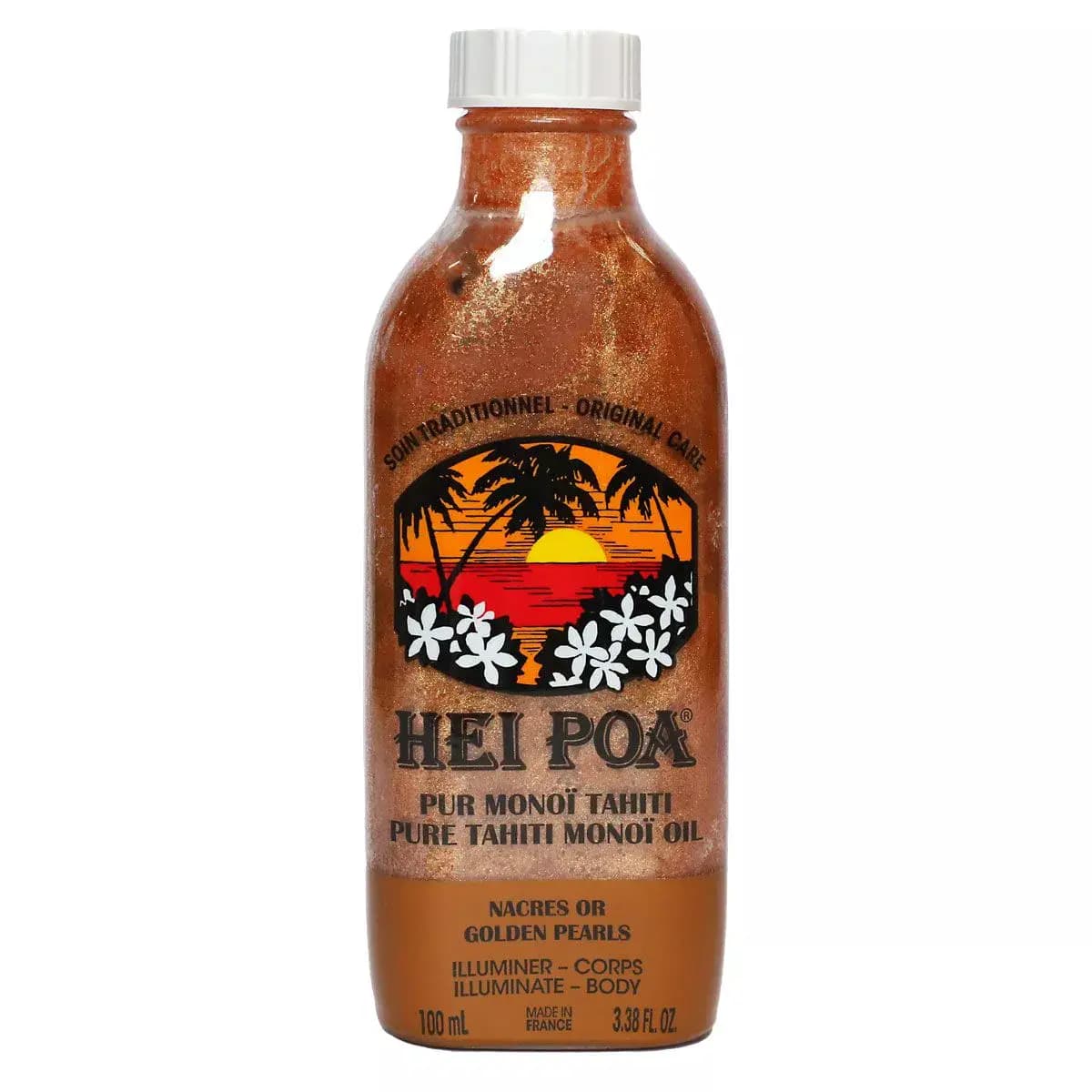 Hei Poa Pur Monoi Tahiti Nacres Or 100ml