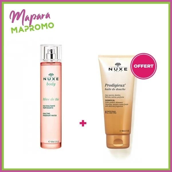 NUXE Body Reve De The Eau Exaltante Parfumante 100ml + NUXE Prodigieux Huile De Douche 100ml (Offert)