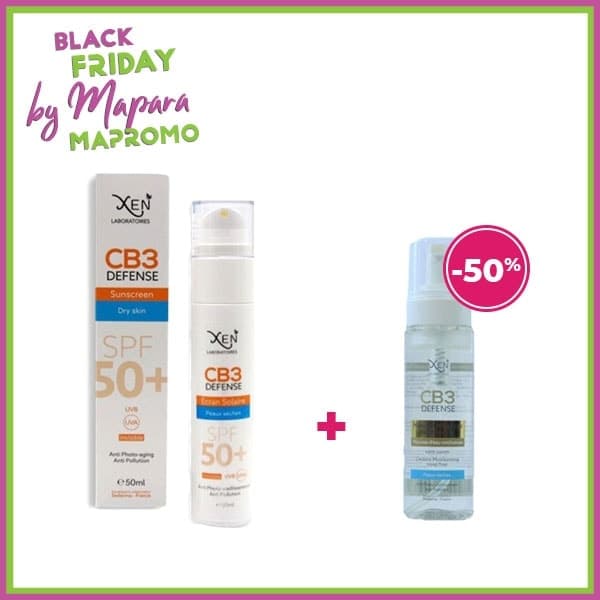 XEN CB3 DEFENCE ECRAN SOLAIRE PS, 50ml + XEN MOUSSE NETTOYANTE PS, 200ml (-50%)