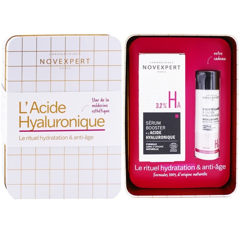 NOVEXPERT Sérum Booster À L’acide Hyaluronique 30ml + Eau Micellaire À L’acide Hyaluronique 50ml