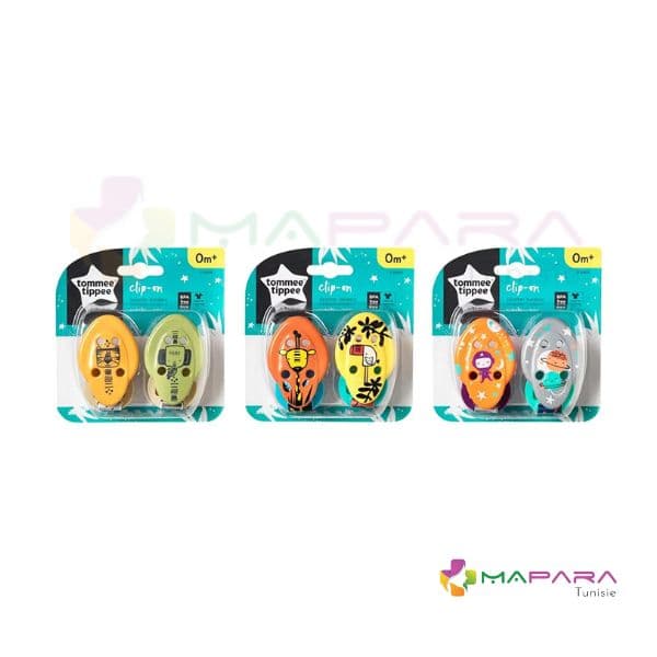 Tommee Tippee Lot de 2 attaches sucettes 0M+ X2