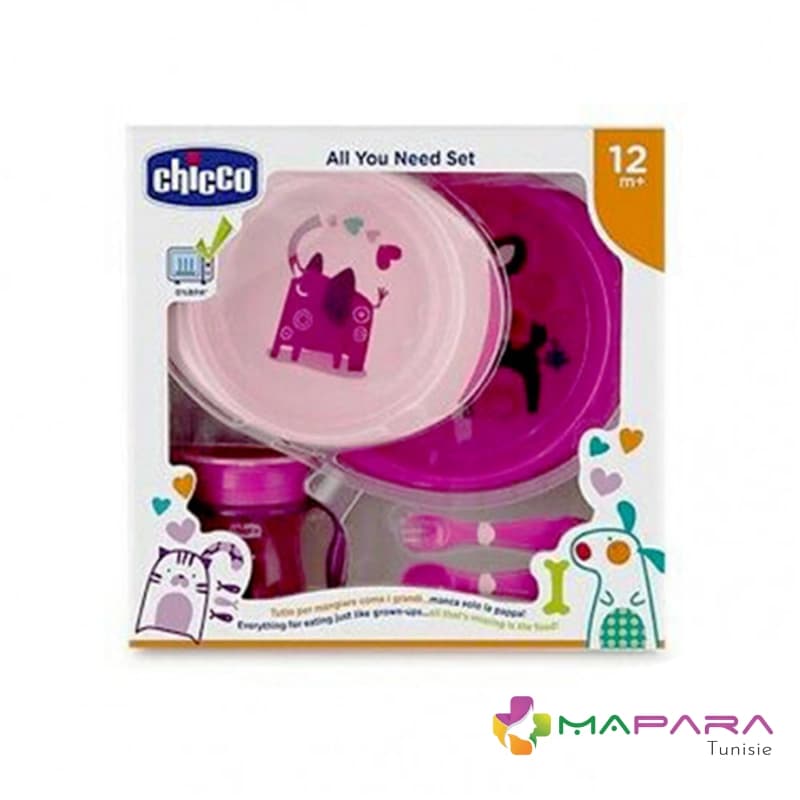 CHICCO All You Need Set 12m+ Coffret Repas Girl