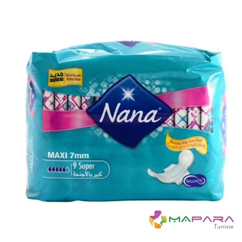 Serviettes périodiques Maxi Long 7mm Nana