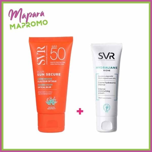 SVR Sun Secure Blur SPF50+ + SVR Hydraliane Riche