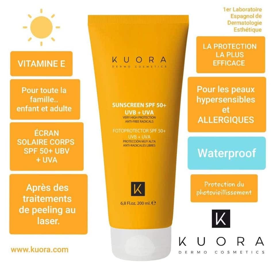 Kuora Ecran Solaire Visage et Corps SPF50+ 200ml