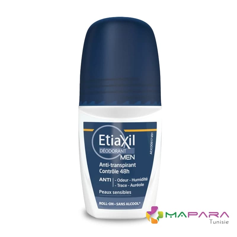 Etiaxil Men Déodorant Anti-Transpirant 48h Roll-On Sans Aluminium 50ml