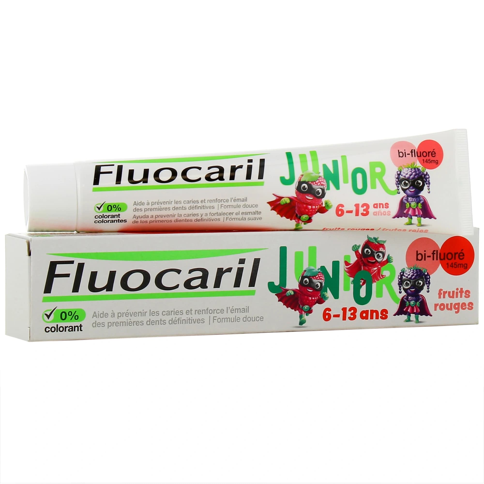 FLUOCARIL Dentifrice Junior 6-13 ans Fruits Rouges 75 ml