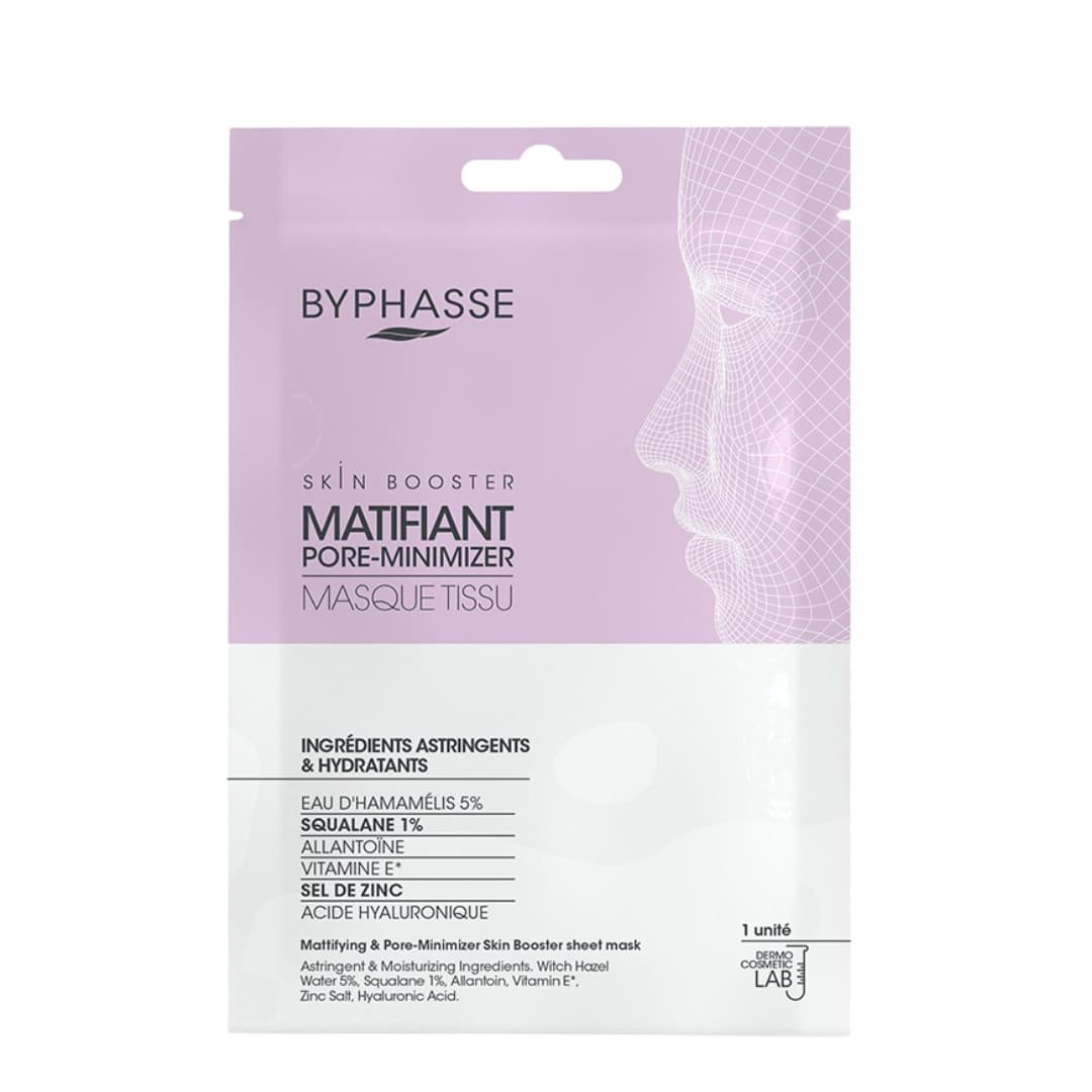 BYPHASSE Masque Tissu Skin Booster Matifiant Pore-Minimizer