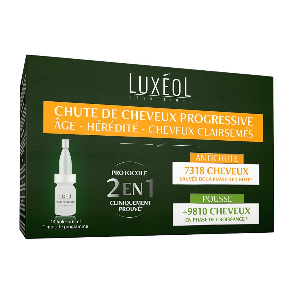 LUXEOL Chute De Cheveux Progressive 2en1 14 Fioles