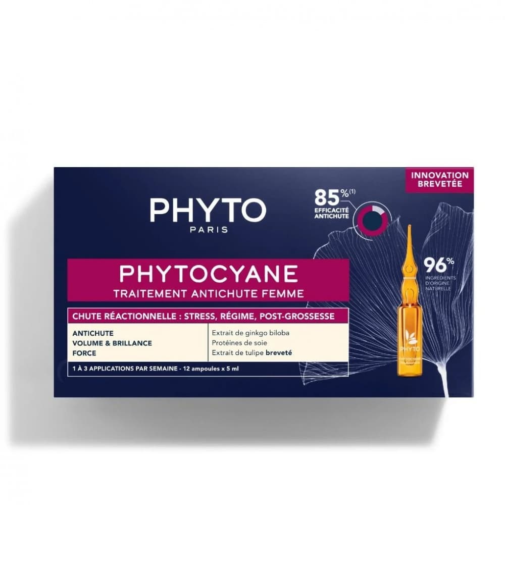 PHYTO Phytocyane traitement antichute Réactionnelle femme ampoules