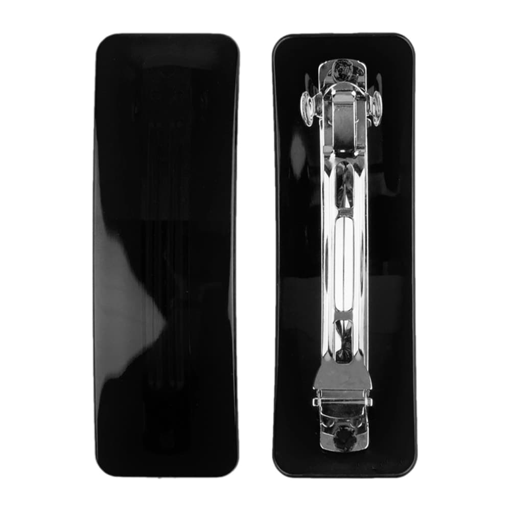 TITANIA 2 Barrettes Noires 8.5×2.5cm – 7859B