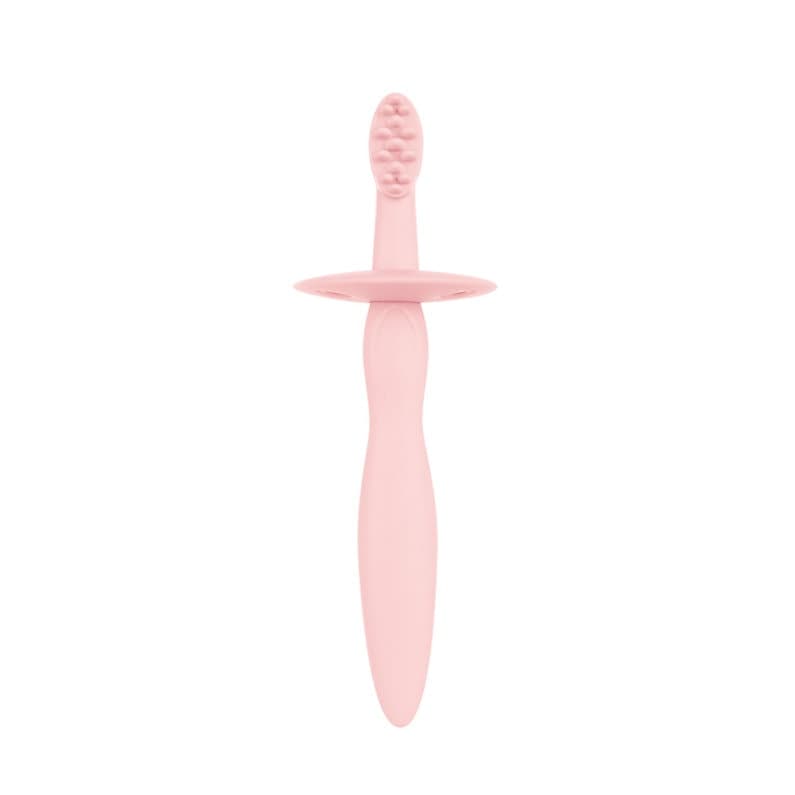 Canpol Brosse à Dents en Silicone avec Anneau de Dentition Rose – 51/500