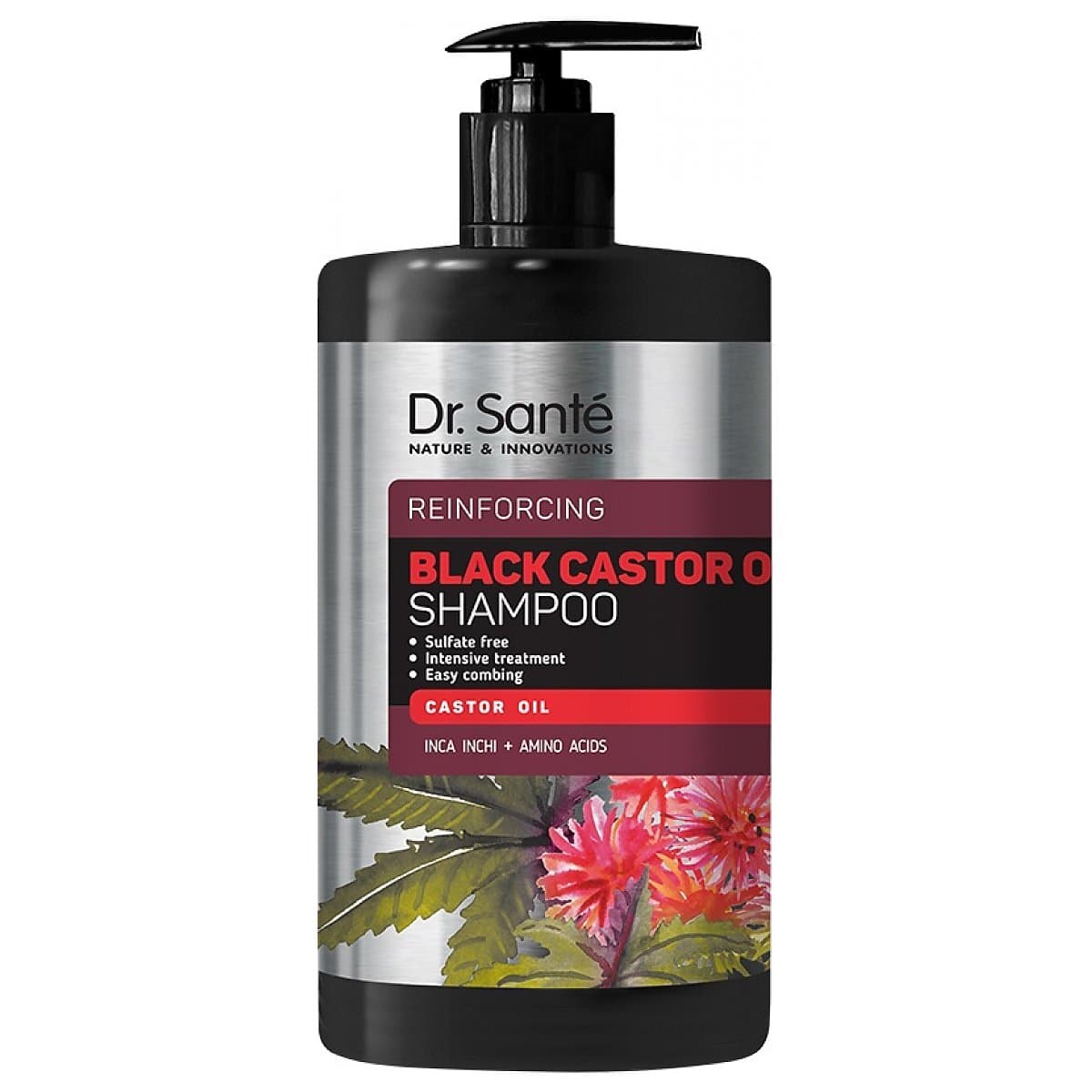 Dr Santé Black Castor Oil Shampooing à L’huile De Ricin Noir 1L