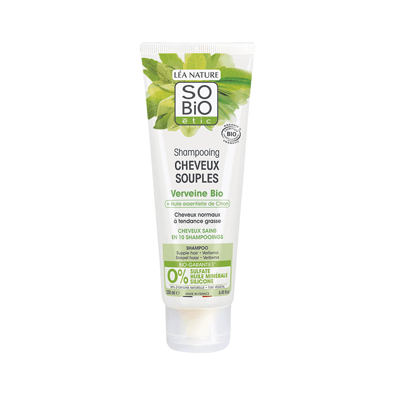SO BIO Cheveux Souples Shampoing Verveine & Huile Essentielle de Citron Bio 250ml