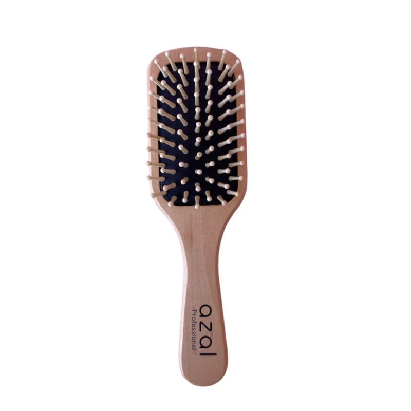 Azal Brosse Cheveux en Bois Carré Petit Modèle