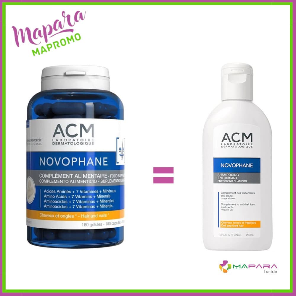 ACM NOVOPHANE Pack Fortifiant Ongles et Cheveux + Shampoing Fortifiant OFFERT