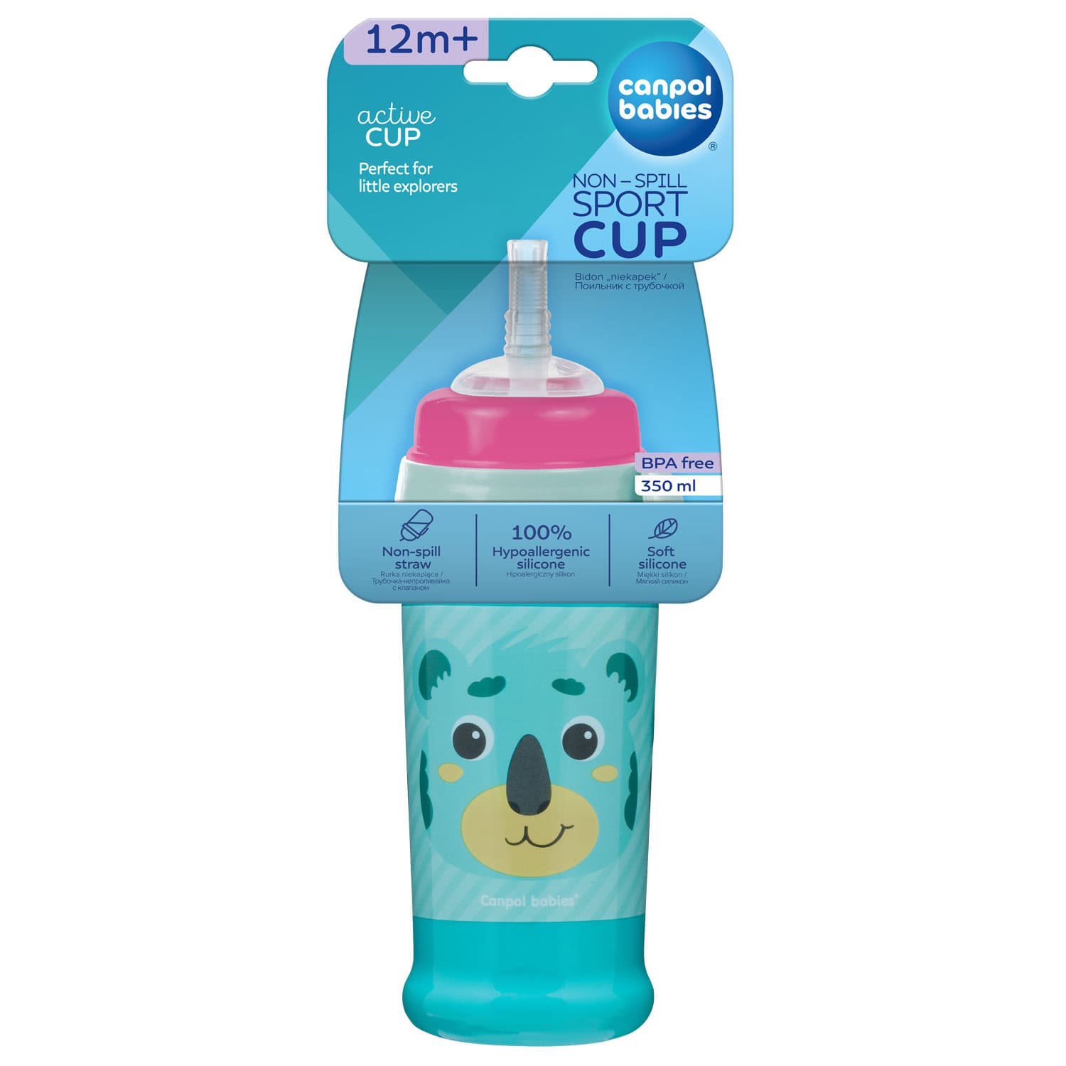 Canpol Gobelet de Sport Anti-Fuite Turquoise 350ml