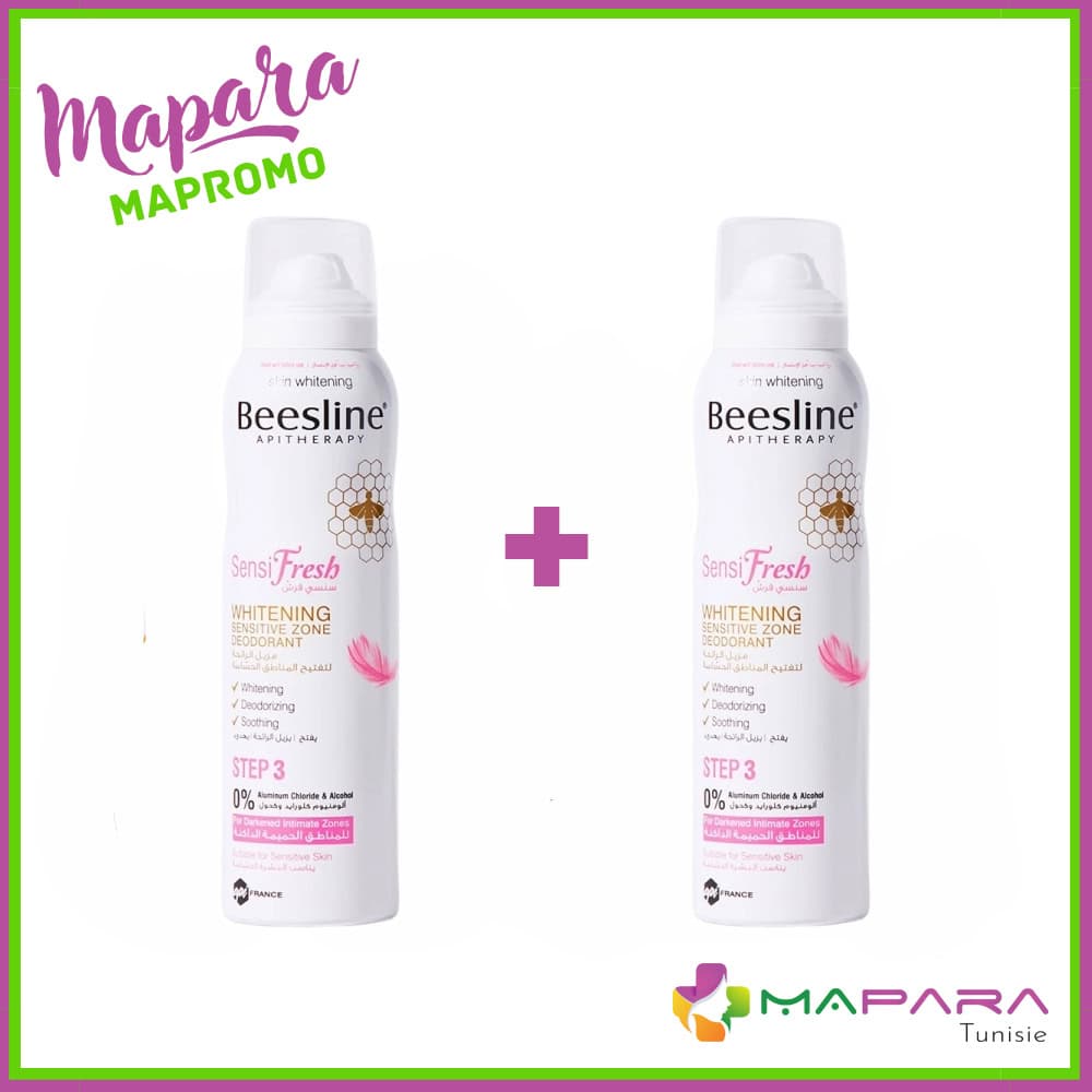 Beesline Sensifresh Déodorant Intime Blanchissant 150ml + 150ml Offert