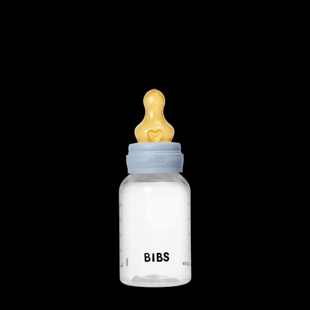 BIBS Biberon Baby Blue Débit Lent PP sans BPA avec Tétine en Latex 0m+ 150ml