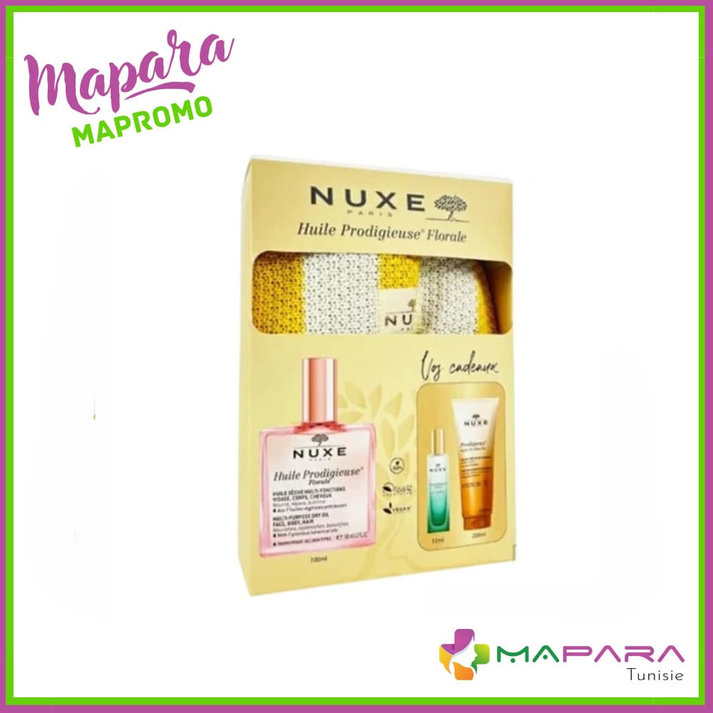 Nuxe Trousse Huile Prodigieuse Florale 100ml + Huile de Douche 200ml (Offert) + Neroli Le Parfum 15ml (Offert) Ref 0051