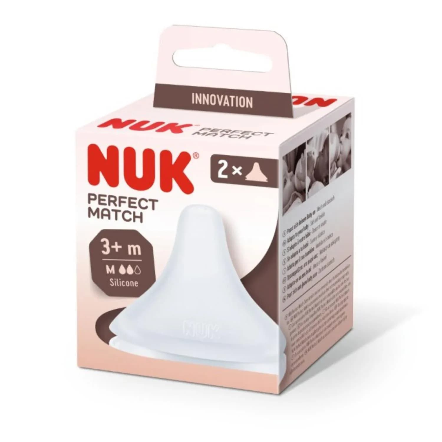 NUK Perfect Match 2 Tétines Silicone 3 Mois et +