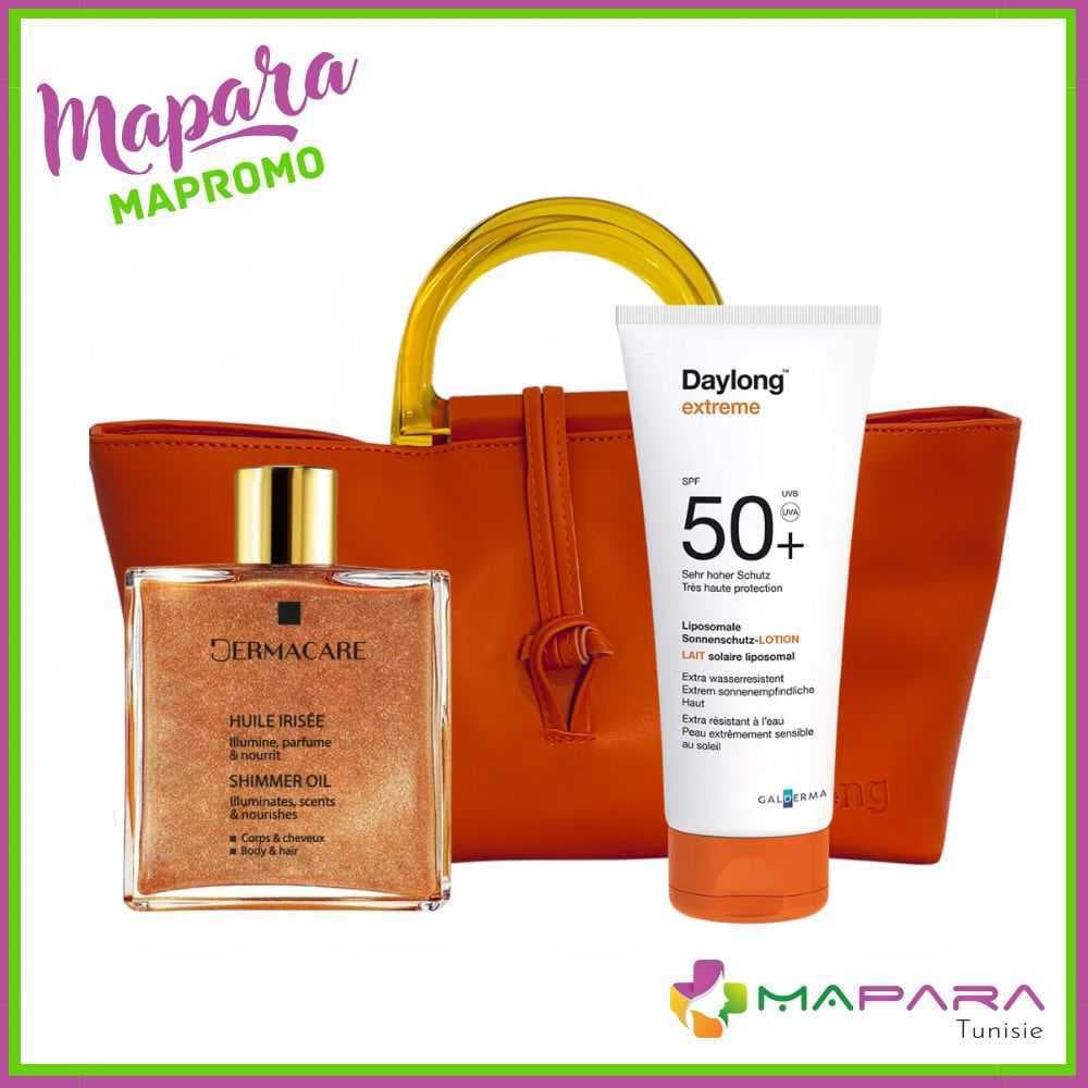 Daylong Extreme SPF50+ 100ml + Dermacare Huile Irisée 100ml + Sac Offert