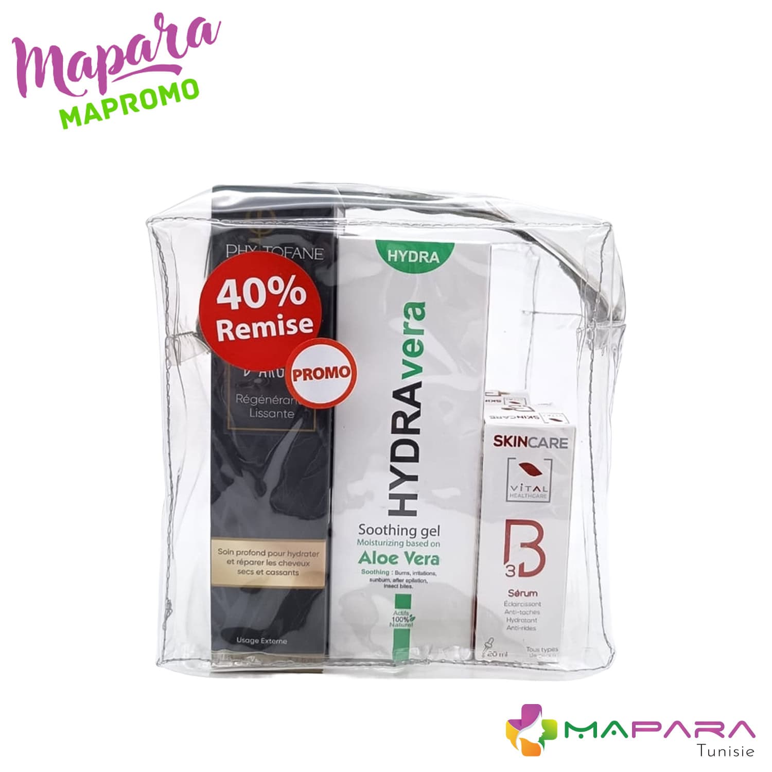 2 Vital Skincare Sérum Vitamine B3 20ml (1 gratuit) + Phytofane Huile d’Argan + Vital HYDRAvera Gel Apaisant 90g (gratuit) + Vital Hydra Eau Micellaire Peau Normale 250ml + Vital Hydra Gel Crème Nettoyant Visage 225ml