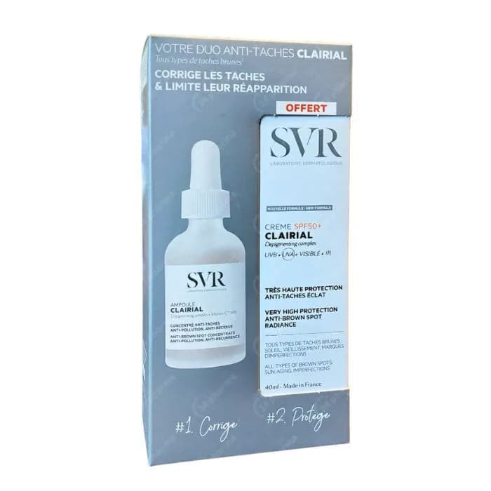COFFRET CLAIRIAL (Ampoule Concentré Anti-Taches) + Crème SPF50+ OFFERTE
