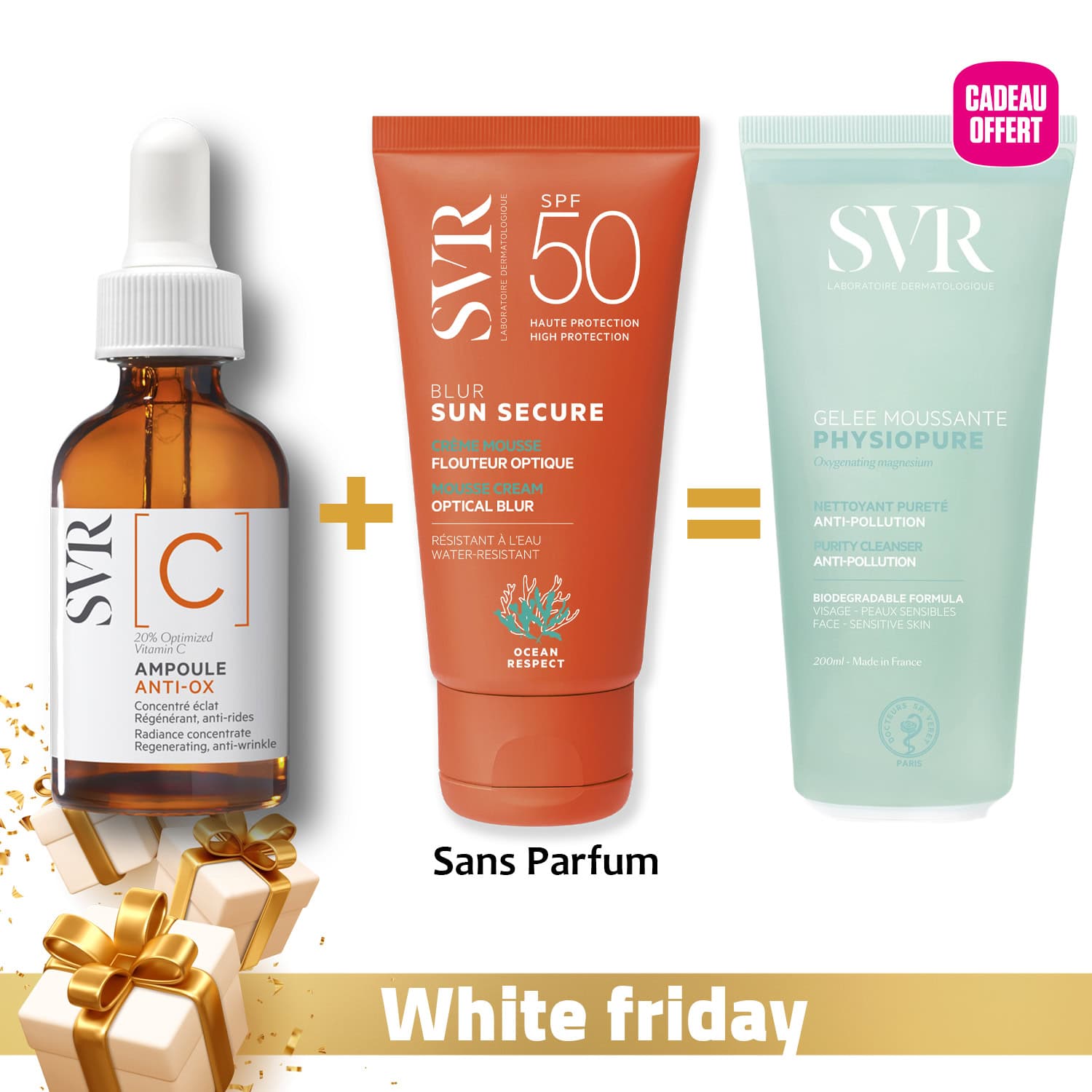SVR Routine Éclat Peaux Sensibles et Protection Sans Parfum