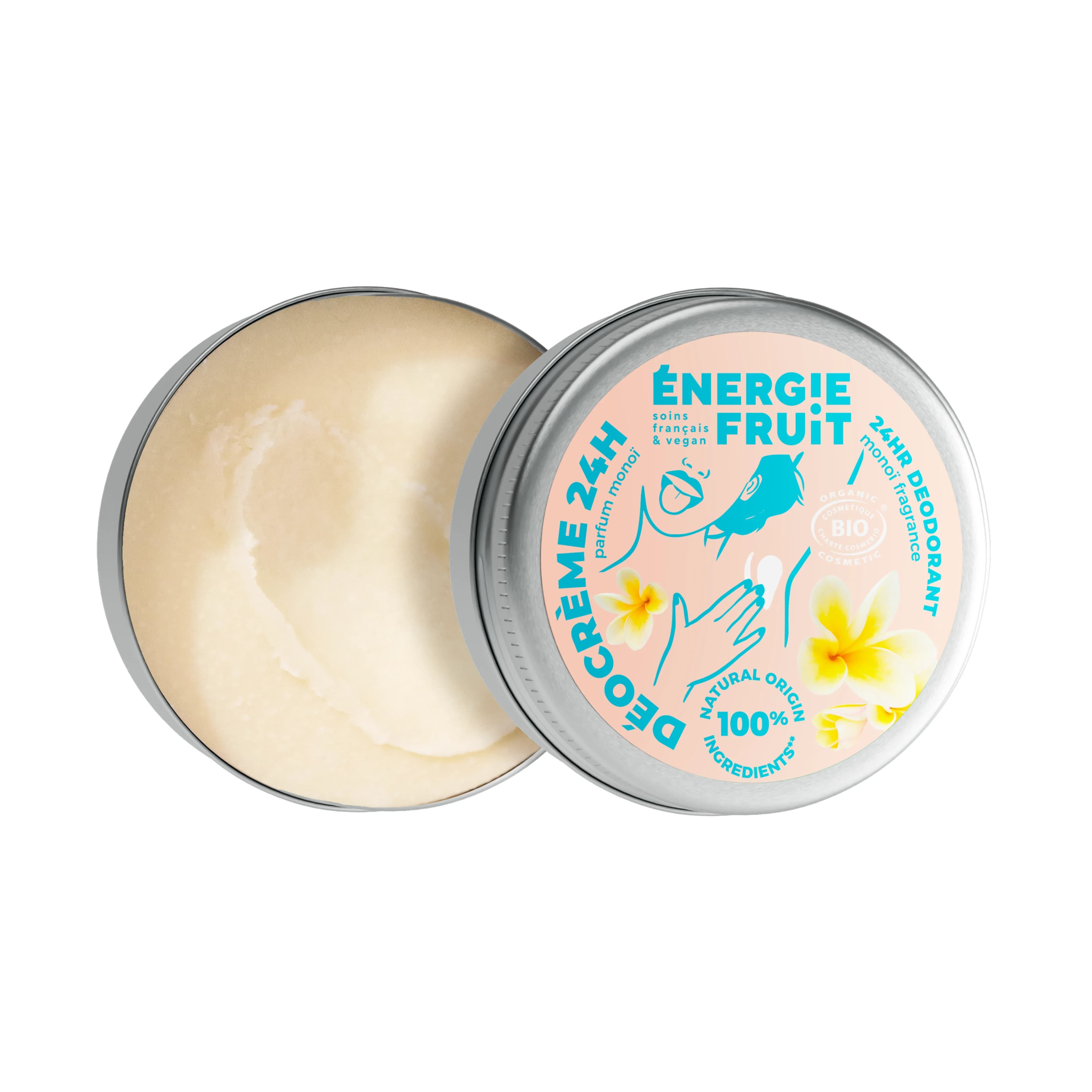Energie Fruit Déocrème 48H Parfum Monoï Bio 45g