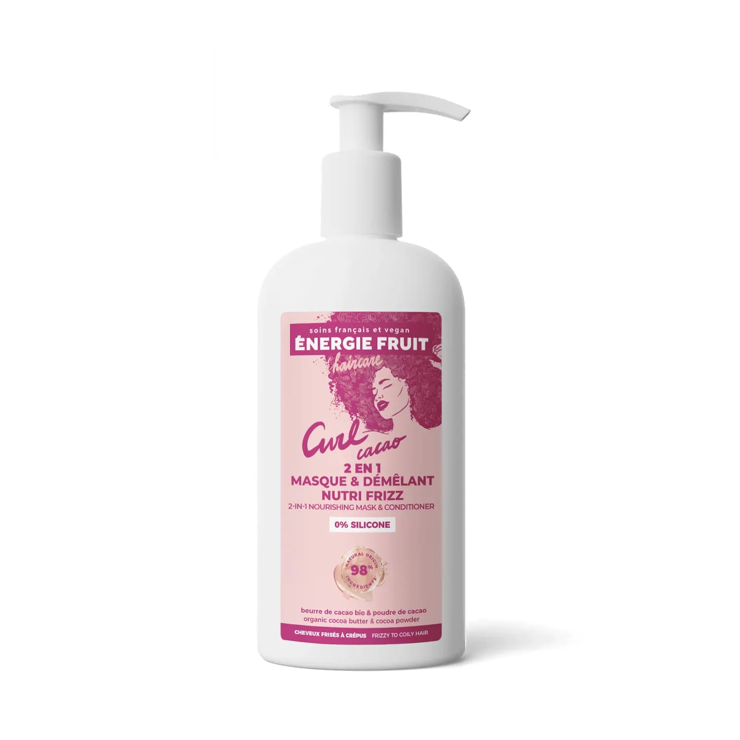 Energie Fruit 2en1 Masque Démêlant Nutri Intense Beurre de Cacao Bio & Poudre de Cacao 300ml