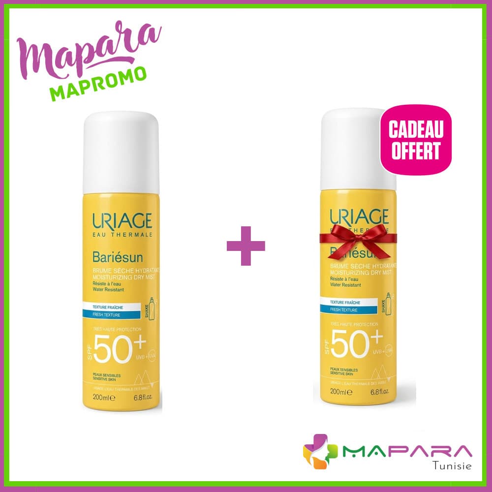 Uriage Bariésun Brume Solaire SPF50+ Toucher Sec 200ml Offre 1+1 Offert