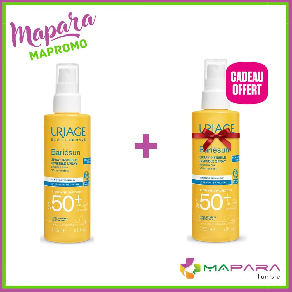 Uriage Bariésun Spray Invisible SPF50+ Non Parfumé 200ml Offre 1+1 Offert