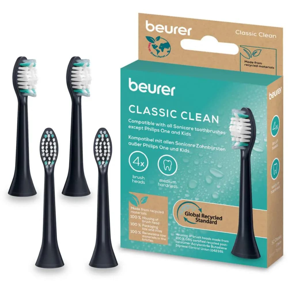 Beurer Pack de 4 Brossettes à Dents Classic Clean