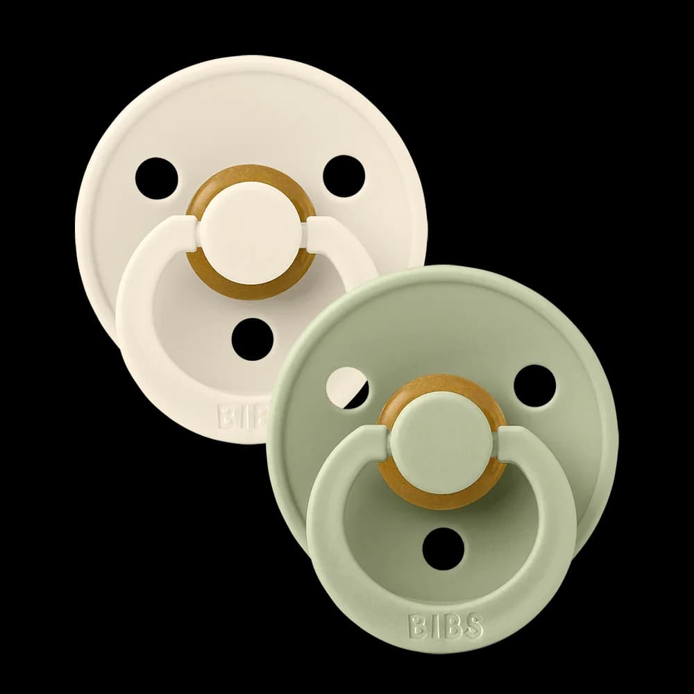 BIBS Colour 2 Sucettes Taille 1 Ivory – Sage 0 à 6 Mois