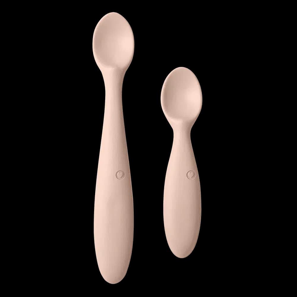 BIBS Lot de 2 Cuillères Bébé et Parent Blush