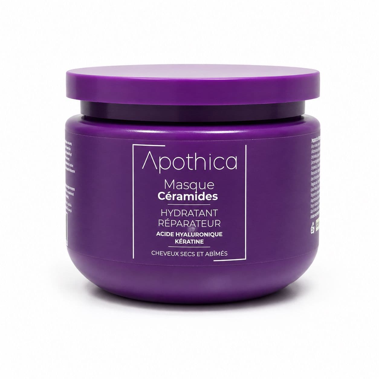 Apothica Masque Réparateur aux Céramides, Acide Hyaluronique & Kératine Végétale 400ml