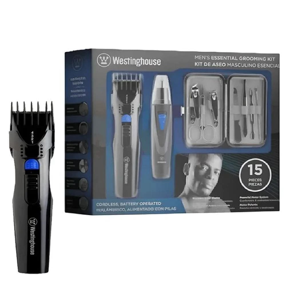 Westinghouse Set de Tondeuses pour Hommes 15 Pieces à piles WH2301