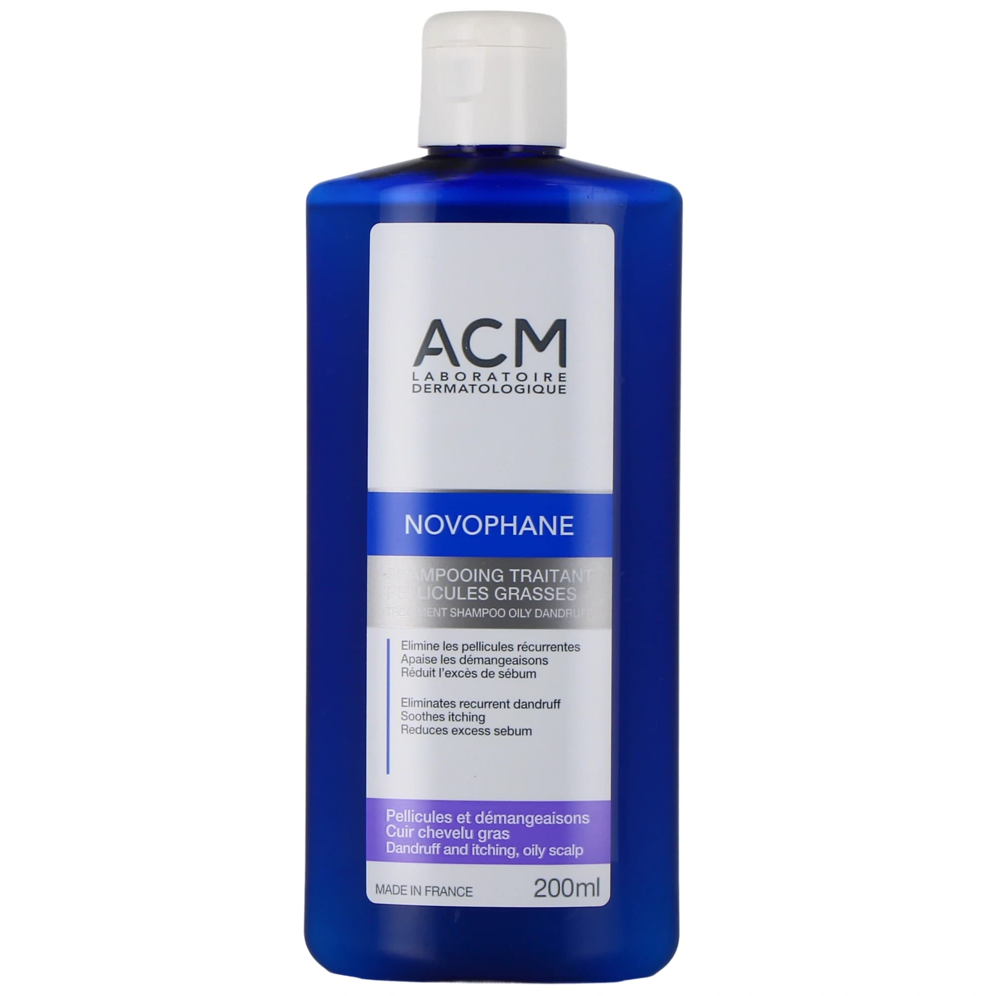 ACM Novophane Shampooing Traitant Pellicules Grasses 200ml