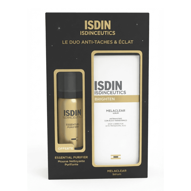 ISDIN ISDINCEUTICS Le Duo Anti-Taches et Éclat Sérum Melaclear 30ml + Mousse Essential Purifier 30ml Offerte