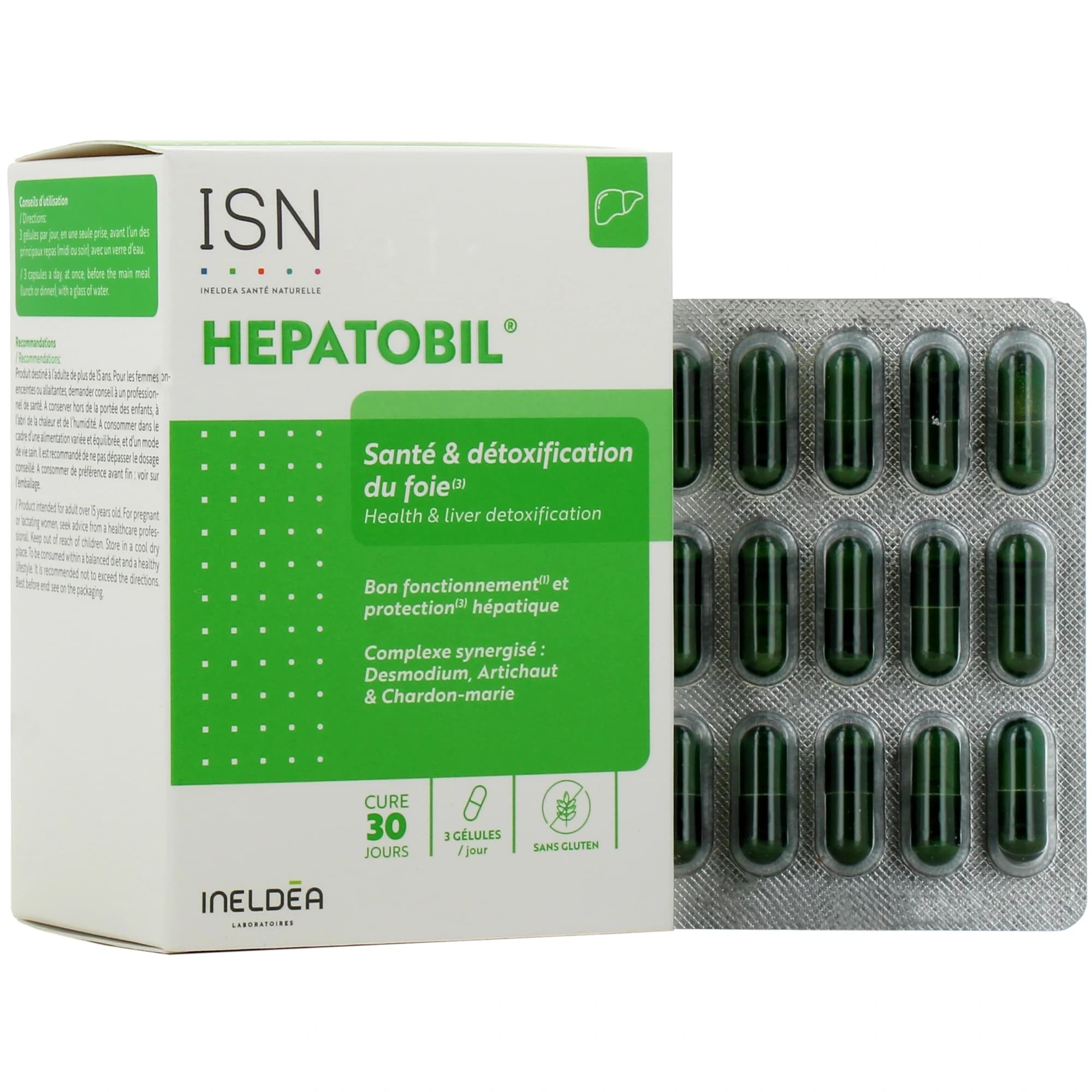 Ineldea Hepatobil Détoxification du Foie 90 Gelules