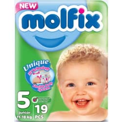 Molfix - Couches bébé - T5 - 19 pièces