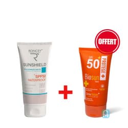 Pack - Roncey Sunshield Crème solaire SPF50+ invisible peaux normales à mixtes + Biosun Crème solaire SPF50+ teinté (offerte)
