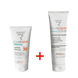 Pack Duo Clairskin - Crème mains spf30+ - 100ml + Gommage éclaircissant - 200ml