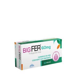 BigFer 60mg - Fer bisglycinate chélaté - 30 gélules