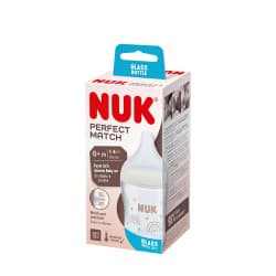 NUK - Biberon perfect match en verre 0+ mois - 120ml